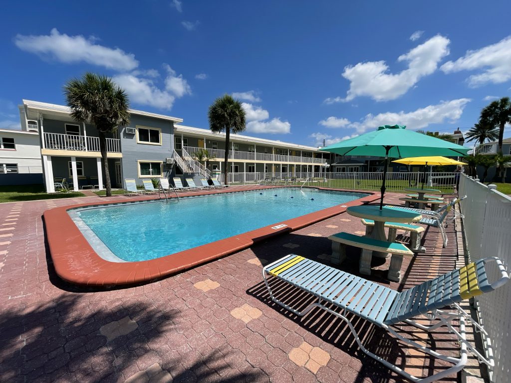 Pool at the Sails Resort Motel on North Redington Beach